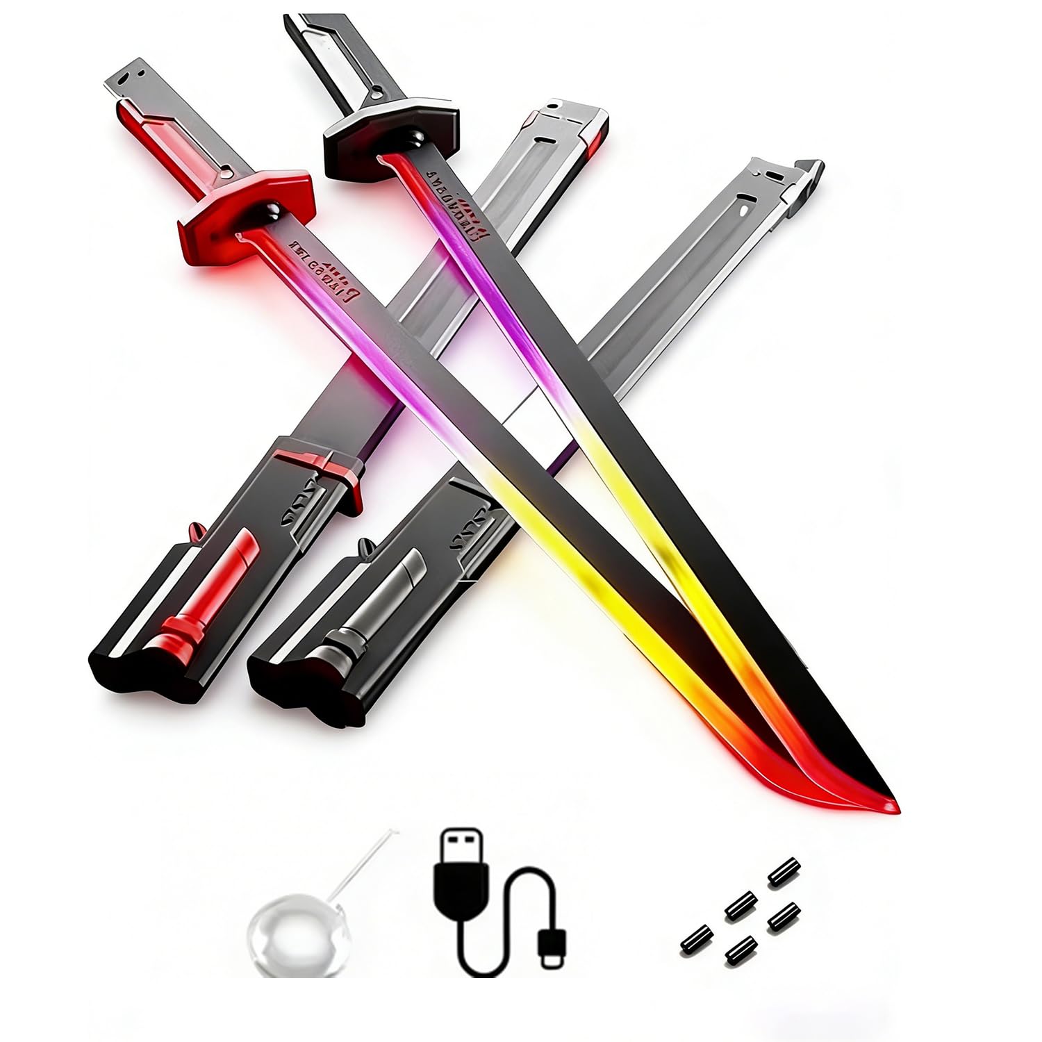 Amazon.com: FGGHFT 2 Pcs 31.5-inch Iridescent Lightsaber Toys Set